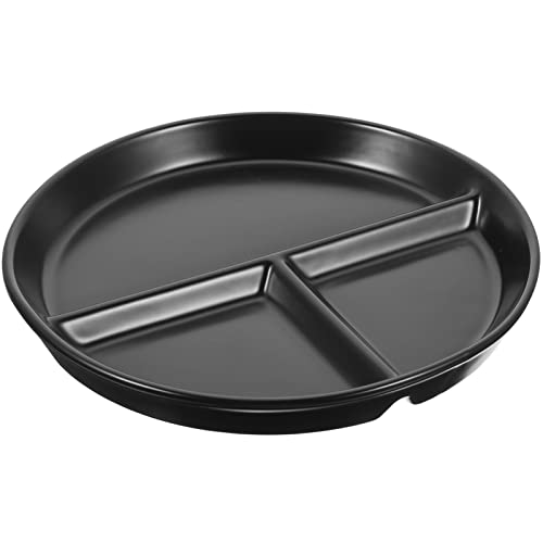 TIDTALEO Assiette Divisée 3 Compartiments 20 Cm En Céramique Résistante à La Chaleur Pour Adultes Assiette Séparée Pour Petit-déjeuner Usage Familial Vaisselle Repas Séparation Alimentaire