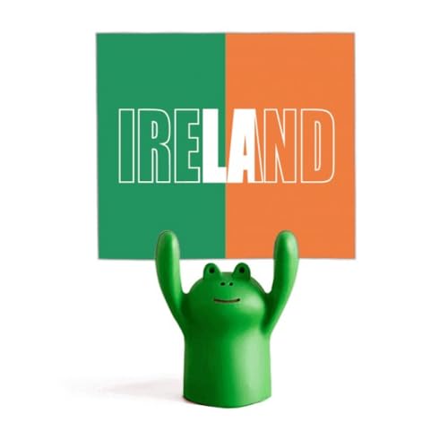 Porte-mémo grenouille drapeau irlandais : idée cadeau originale et utile