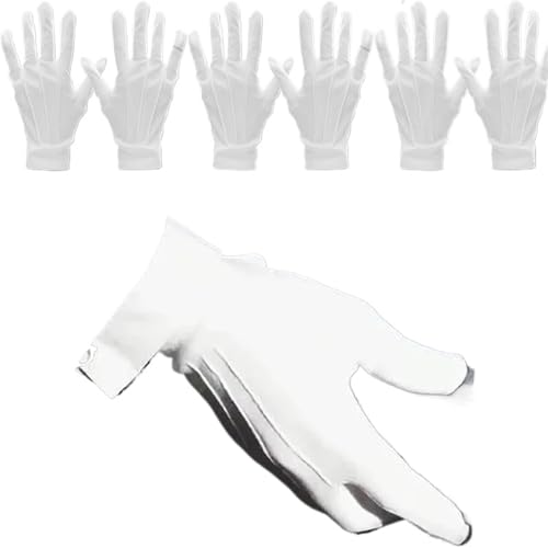 Guantes de algodón blanco antideslizantes y transpirables para escoltas de gala