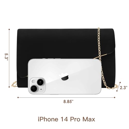 Image of Clutch Purses for Women Evening Bag Faux Suede Formal Party Wedding Cocktail Prom