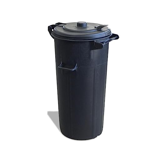 La zappa Bidone per immondizia in PEHD con manici e coperchio a cerniera (100 lt - Ø 44.5/36.5 x h 88 cm)