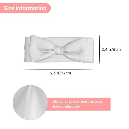 Baby Bowknot Headband, Soft, Skin-friendly and Stretchy Polyester Headband for 0-6 Months Baby3