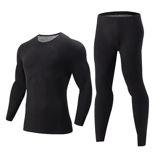 Ropa Interior Hombre Algodon,Frio Conjunto Ropa Termica Hombre Camiseta Térmica Hombre Termicos Invierno Termicas Manga Larga para Running Esquí Ciclismo Fitness Ropa Interior Térmica Hombre