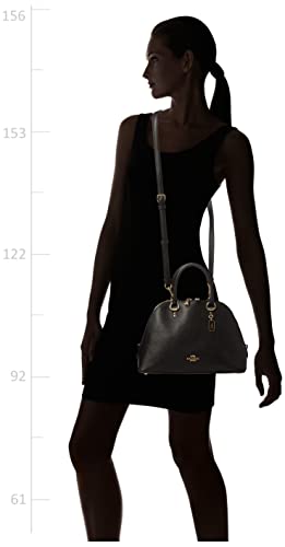 Coach Katy Satchel In Signature Canvas (Black) #TOP5