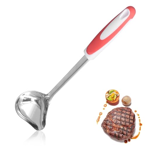 Cucharón Pequeño Para Salsas, Cuchara Para Salsa De Acero Inoxidable Cucharón De Sopa Con Boquilla Cuchara Para Conservas Cucharones De Salsa Para Servir, Cocinar, Enlatar