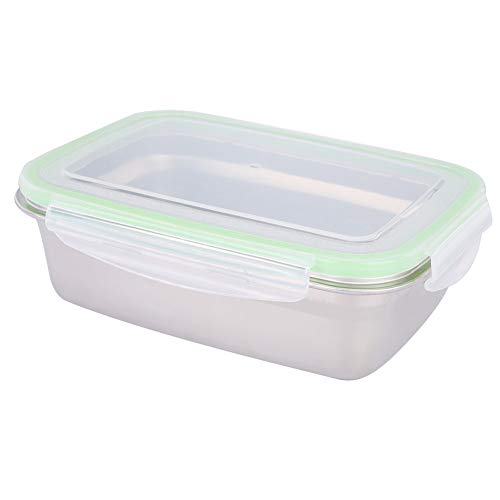 Pssopp de Acero Inoxidable de 850 Ml, Contenedor de Alimentos Portátil con Sellado para Acampar Al Aire Libre, Senderismo, Picnic, Oficina, con Borde Liso Resistente a la Rotura para