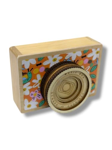 Image of AUGEN Exclusive Music Box Musical 360 rotatable Carousel Children's Wooden Men and Women Birthday Creative Christmas Valentine's Day Gift Home Decoration (Camera D)