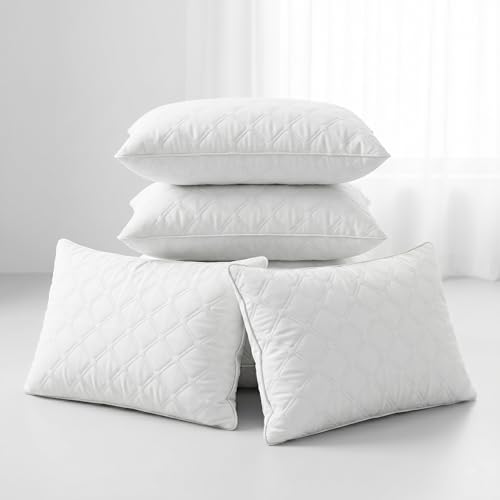 Image of AYKA Microfiber Cushion Filler Set of 5 (12x18 Inch) | Soft & Fluffy Sofa Cushions Inserts | Premium Polyester Fiber Throw Pillows for Sofa, Couch, Bed & Living Room Decor | White