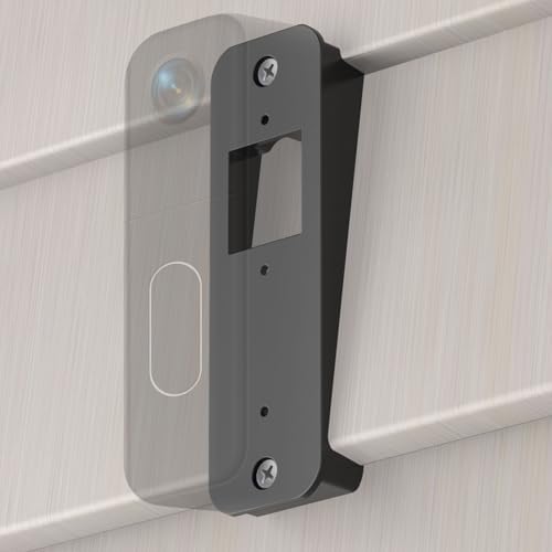 Vinyl Siding Mount/Angle Mount Wedge for Blink Video Doorbell (4" Standard Vinyl Only, Not for Dutch Lap Siding) W/Screws - Black