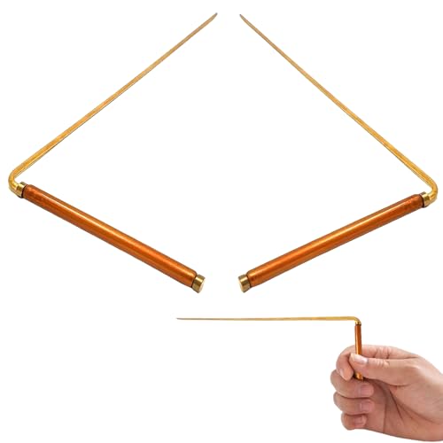 Copper Dowsing Rods 1Pair Portable Dowsing Rods Copper Spiritual Metal Detector for Ghost Hunting, Water, Treasure and Finding Tools - Image 5