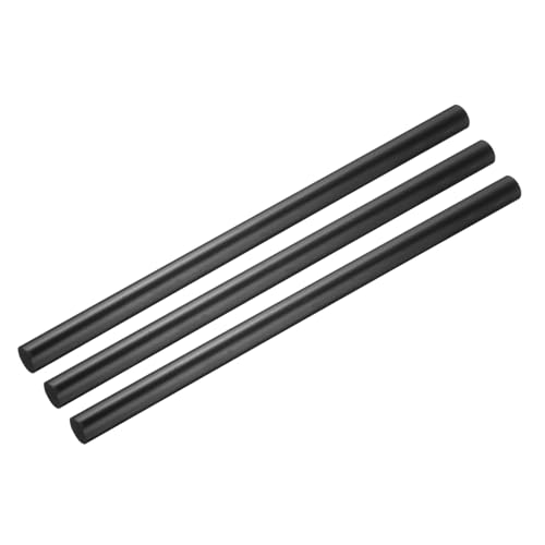 Image of MECCANIXITY Black Round ABS Plastic Rods 0.6-inch Diameter and 12-inch Length Rigid Insulation Opaque Plastic Rods for DIY Craft Model Making, 3 Pack