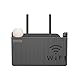 Scatola Router WiFi da Muro, Scaffale Router da Parete, Mensola Router a Parete, Scatola di Immagazzinaggio Cavi, Router e Prese, Scatola Nascondi Cavi da Parete, (Color:Nero)