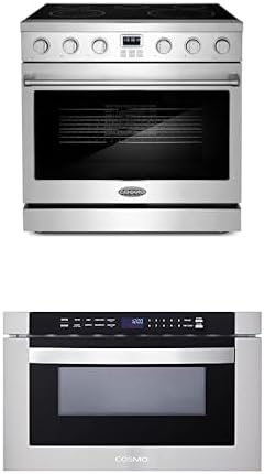 Cosmo 2-Piece Kitchen Package, 36" Electric Range & 24" Microwave Drawer