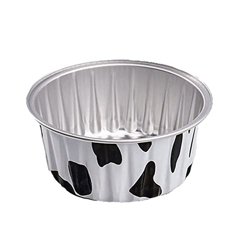 Mini Aluminum Foil Cupcake Baking Cups Round Cupcake Foil Liners Tart Pie Tin Pan Holder - Disposable Mini Cake Containers Flan Molds for Pudding, Souffle, Party