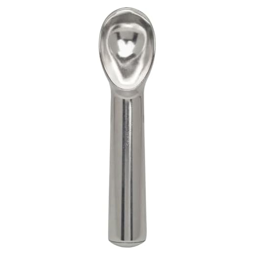 HIC Harold Import Co. HIC Anti-Freeze Ice Cream Scoop, 7-Inches, Silver