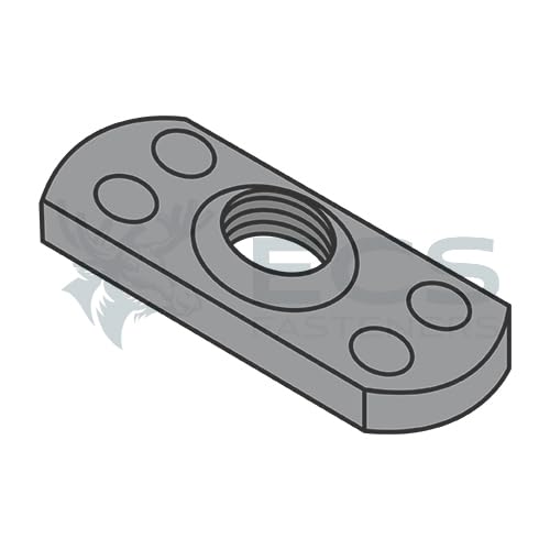 Generic 8-32 Multi Projection Tab Weld Nut Plain - ECS-08NWP2