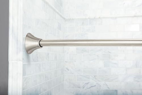 Moen CSR2172BN Brushed Nickel 5-Foot Adjustable Tension Single Curved Shower Curtain Rod thumb #4