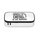 朝のディーゼルの匂いが大好き かわいい ペンケース 大容量 帆布 筆箱 多機能 収納 シンプル学生 社会人用 ジッパー式 文房具