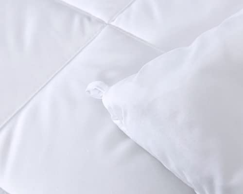 حشوة لحاف - ماستر بديل مقاس مزدوج 350 غرام لكل متر مربع مبطن لجميع المواسم ادراج البوليستر ابيض هوم تكستايل - من، -