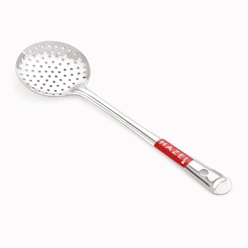 Image of HAZEL Stainless Steel Kitchen Tools Set of 6 - Diwali Gifts: Zara, Rice, Pastry, Ladle, Oval, and Pan Spoon for Festive Cooking