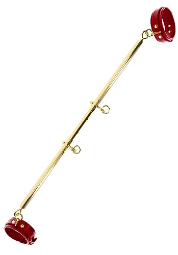 Spreader Bar with Ankle Restraints – Red, Gold