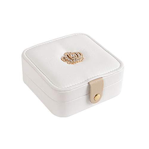 Preisvergleich Produktbild SMEJS Weiß Schmuckschatulle Schmuckschatulle for Frauen Halsketten-Ohrringe Ringe Schmuck Zubehör Organizer