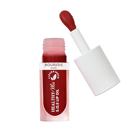 Bourjois Healthy Mix Huile à Lèvres 10 Rich Cherry, Hydratante et Non Collante, 94% d'ingrédients d'orgine naturelle, Clean et Vegan, 4,5ml