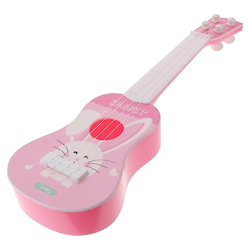 Abaodam 1pc Cartoon Rabbit Guitar for String Music Instrument Early Educational Play Bright Color Design Stimulates Imagination and Hearing Development