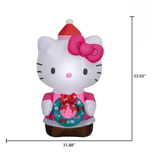 Hello Kitty Christmas Inflatable, Indoor/Outdoor Holiday Decoration, 4.5 Ft Tall by Gemmy - Used condition - Image 3