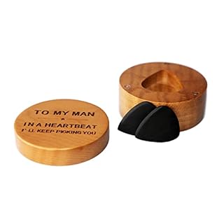 mewmewcat Choix, 2 pièces médiators en ébène avec boîte de Rangement Organisateur médiators Triangle Classique Accessoires de Guitare pour Guitares Classiques acoustiques électriques Basses ukulélé - Les Beatles, Paul McCartney, John Lennon, RIngo Starr, George Harrison