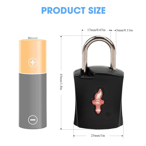 Image of TSA Keyed Alike Luggage Lock 6-Pack Black - Family Travel Set | 6 locks share 1 key. 2 keys per lock. TSA Safe Skies approved. Steel cable. For suitcases, backpacks, gym lockers.