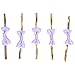 Sunicon Twist Tie Bows 20pcs Mini Satin Ribbon Bows, Christmas Premade Gift Bows for Treat Bags Cake Pop Crafts Gift Bag Wedding Favors Goodies Bagging, DIY Baking Bag Ties (Purple dots)