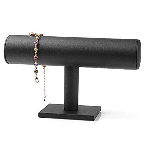 Goodplan Durable Madera 1 capa pulsera soporte pulsera expositor estante joyas para pulsera joyas uso 1 pieza Negro