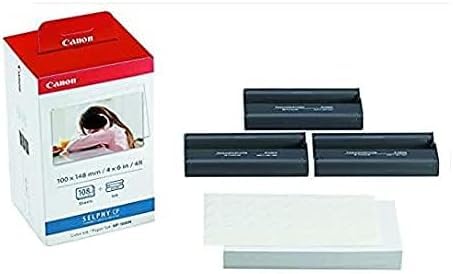 image for Canon KP-108IN 3 Color Ink Cassette and 108 Sheets 4 x 6 Paper Glossy 