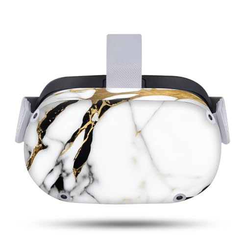 Skin Meta Quest 2 marbre blanc vinyle autocollant design pour personnaliser votre espace gaming