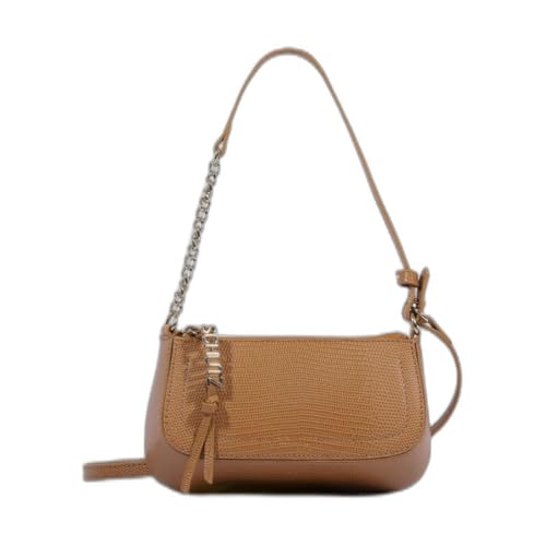 Schutz Bolsa Feminina em Couro Legítimo, Tina Pequena Variadas - Caramelo