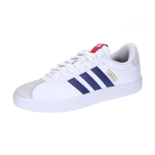 adidas VL Court, Zapatillas Hombre, FTWR White Dark Blue Better Scarlet, 46 EU