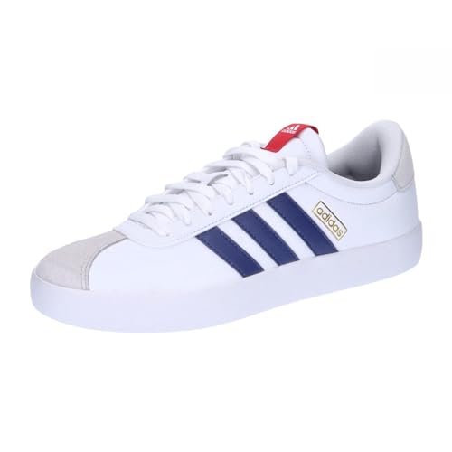 adidas Homme VL COURT SHOES, Cloud white/DARK BLUE/better scarlet, 44 2/3 EU