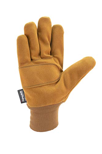 Carhartt Men's Insulated System 5 Suede Work Glove with Knit Cuff, Brown, X-Large