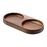 Salt and Pepper Grinder Mill Tray, Salt And Pepper Holder, Acacia Wood Tray, Fit Many Mills & Shakers, Grinder Accessories