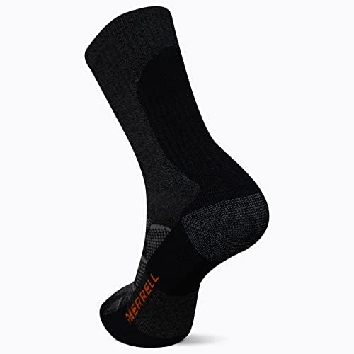 Image of Merrell Men's and Women's MOAB Hiking Midweight Cushion Socks - Unisex Coolmax Moisture Management and Arch Support