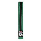 Black Stripe Martial Arts Karate Taekwondo judo Belt (green, 4- adult med)