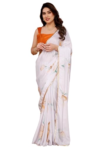 Sari en mousseline de soie Chinon 14456 vêtement traditionnel indien Banglory