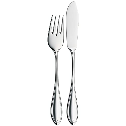 WMF Premiere Fischbesteck 2 teilig, Fischset für 1 Person, Fischgabel, Fischmesser, Cromargan Protect Edelstahl poliert, kratzbeständig