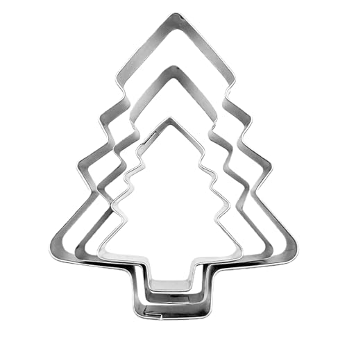 Cortadores de Galletas de Metal Navidad,Cortadores de Galletas de Navidad,Molde cortador de galletas para festivales | de galletas de antiadherentes, molde de de árbol de N