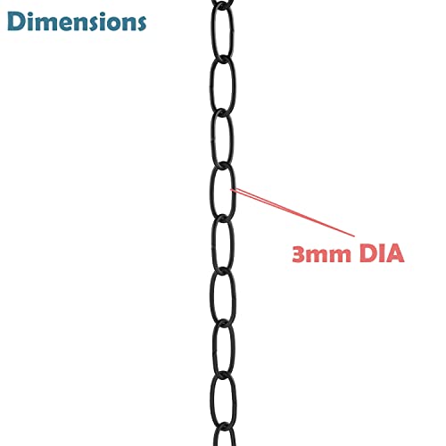 Image of Aspen Creative 21118-82,Steel 3 Feet Heavy Duty Chain for Hanging Up Maximum Weight 40 Pounds-Lighting Fixture /Swag Light /Plant in Oil Rubbed Bronze.11 Gauge.