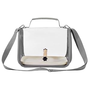 Vogeldraagtas – Parkietendraagtas | Papegaairugzak, 35 Cm X 5 Cm X 20 Ademende, Doorzichtige Valkparkietenkooi, Transporthuis Voor Papegaaien, Draagbare Reisrugzakken Met Zitstok Voor Tortelduifjes