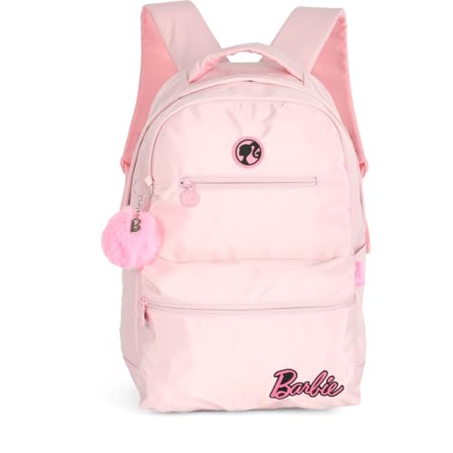 Mochila, Barbie, Grande, Rosa, Luxcel