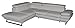 Produktbild Cotta Prestige Polsterecke, Lederimitat, hellgrau, 223x265x74 cm