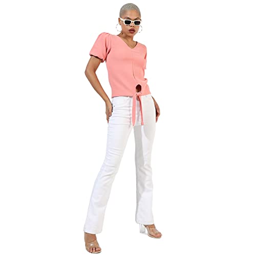Image of Campus Sutra Women's Cotton Regular Fit Tops